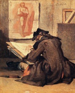 Jean-Baptiste-Simeon Chardin, Young Draughtsman Copying an Academy study